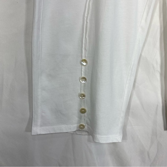 Soft Surroundings White Wide Leg Carmen Knit Crop Leg Pants - Picture 8 of 11